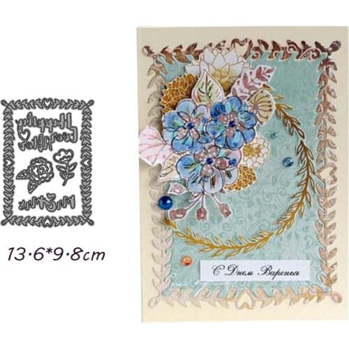 Panalisacraft Flower Frame Metal Cutting Dies Craft Dies Scrapbooking Card Making Album Embossing Stencil Die Cut