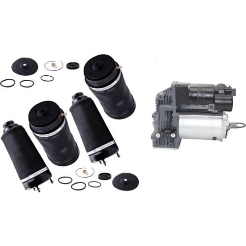 5pcs Front + Rear Air Suspension Spring + Compressor Pump For Mercedes W251 V251 2513203013 2513200025 2513200404 2006-2012