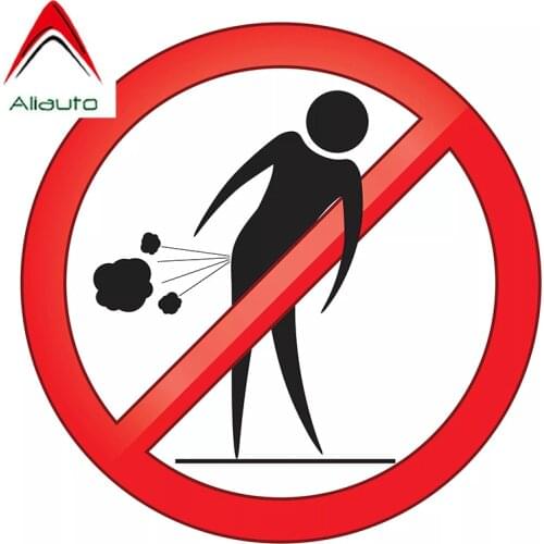 Personality Car Stickers Warning Don't Fart No Farting PVC Decals Waterproof Cover Scratch 12cmX12cm