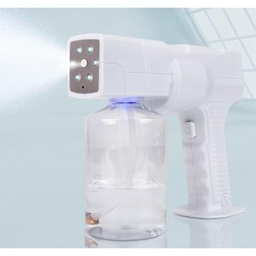 USB Charge Household Blue Light Nano Steam Spray Gun Portable Wireless Disinfection Sprayer Machine Handheld Atomization Sprayer