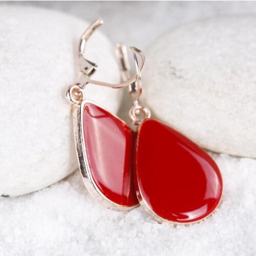 Drop Cabochons Earrings