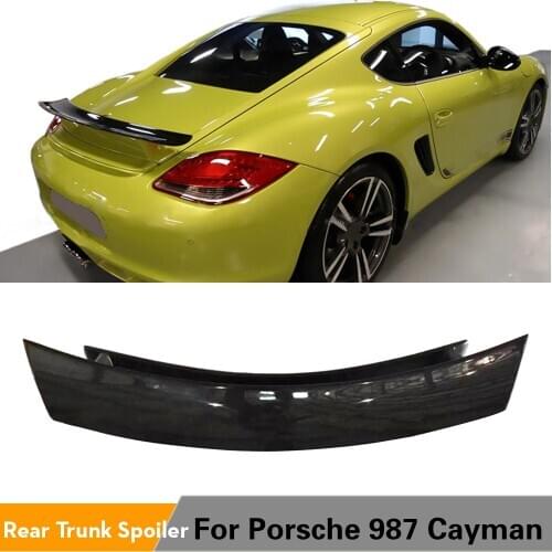 Rear Trunk Spoiler Boot Lip Wing For Porsche 987 Cayman 2005 - 2012 Carbon Fiber Rear Trunk Boot Lip Wing Spoiler