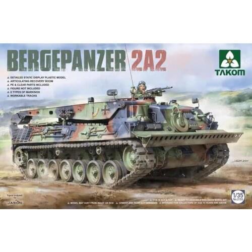 TAKOM 1/35 Bergepanzer 2A2 WORKABLE TRACKS 8 TYPES OF MARKING MODEL KIT 2135