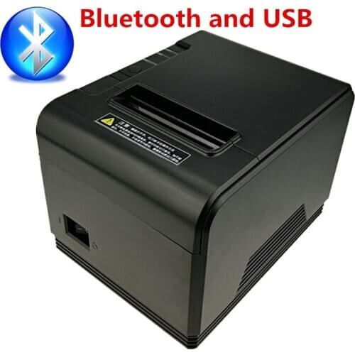 80mm thermal Bluetooth printer High quality receipt Small ticket barcode POS printer Appearance fashion have Automatic cutter