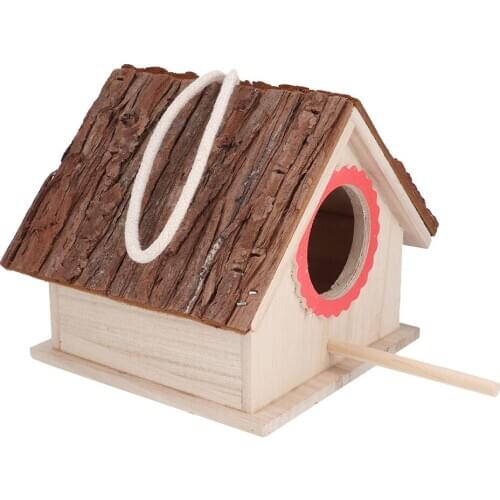 Outdoor bird house wooden sparrow bird house wood bird nest decoration bird cage breeding box