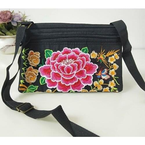 Women Top-handle Bags Bag Embroidery Bag Shoulder Oblique Bag Bag Embroidery Bag Canvas Bag Bolso Mujer Handbags