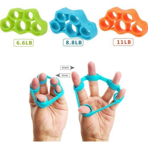 1Pcs Silicone Finger Gripper Strength Trainer Resistance Band Hand Grip Wrist Yoga Stretcher Hand Stretch Expander Fitness Gear