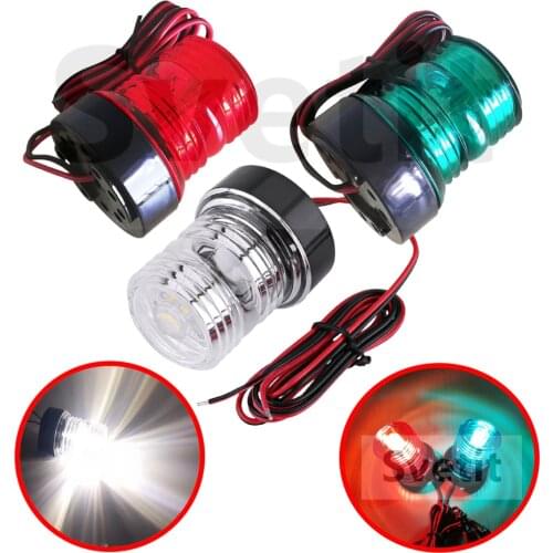 1 x 12V Marine Boat Light LED Navigation Lights Boat Signal Lamps White Green Red Yacht Accessories