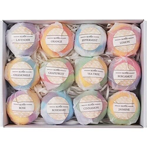 12Pcs Bath Bombs Set Skin Moisturize SPA Bubble Bath Bombs Skin Whitening Ease Relax Stress Bubble Shower Moisturizing