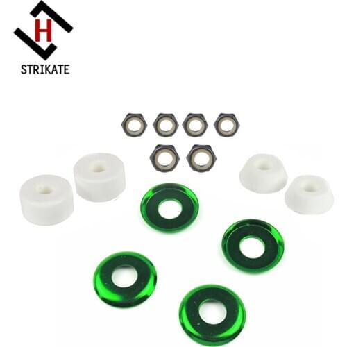 14PCS Hardware Skateboard Truck Rebuild parts Longboard Truck parts PU bushing washer cup kingpin nut truck side screws for 2