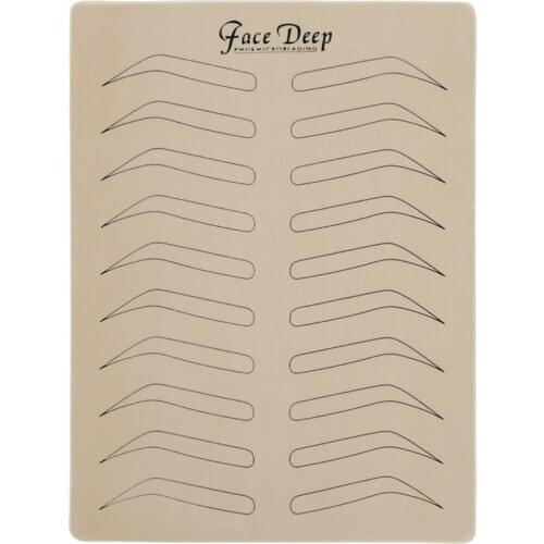 20pcs Rubber Practice Skin Fake False Eyebrows Pigment Free For Microblading Permanent Makeup Tattoo Training Learning Beginners