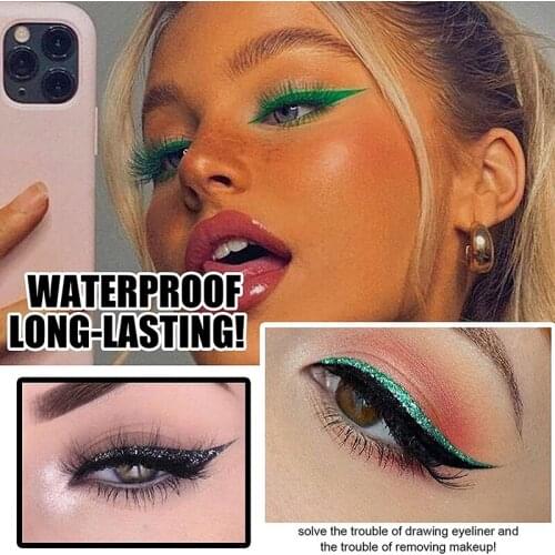 2021 Eyelashes Eyeliners Stickers Reusable Colourful Self-adhesive Eye Line Sticker Makeup Tool For Girl Women