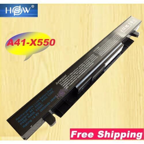 HSW 4Cell 2600mAh 14.4V A41-X550 A41-X550A Battery For Asus X550 X550C X550B X550V X450C X450LA