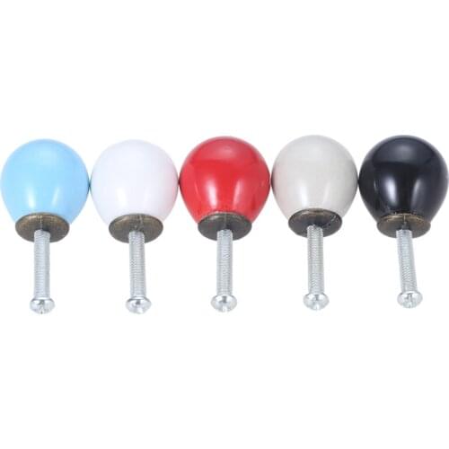 5pcs 21*26mm Ceramic Round Ball Resin Ball Knobs Bakelite Lever Knob Grip Handles Of Furniture Machine Tool Replacement 5 colors