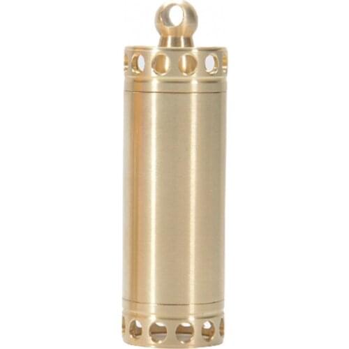 50%HOT Brass Outdoor Waterproof Capsule Pill Box Seal Bottle Camping First-aid Tool