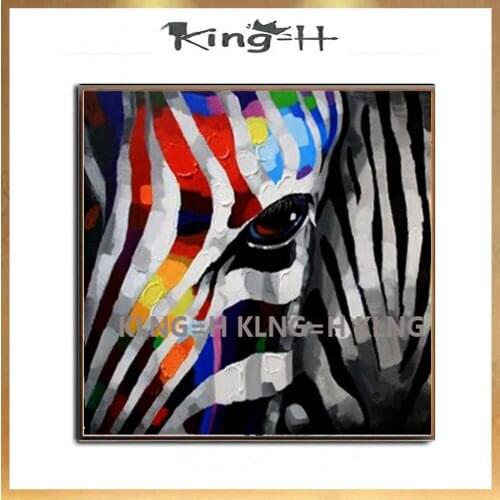 Horses Abstract Oil Painting Wall Art Home Decor Picture Modern Colorful zebra Oil Painting On Canvas Handpainted No Framed