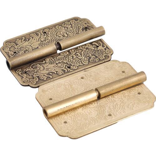 Antique Bronze Cabinet Hinges Furniture Decoration Door Drawer Decorative Hinge For Jewelry Wooden Box Hardware Accessories