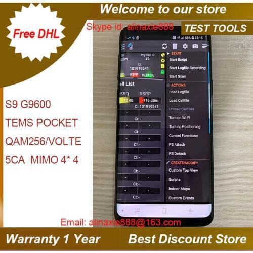 Free shipping +s9 g9600 tems pocket 21.3 handset+support volte & 5CA + QAM256 + 4X4 MIMO