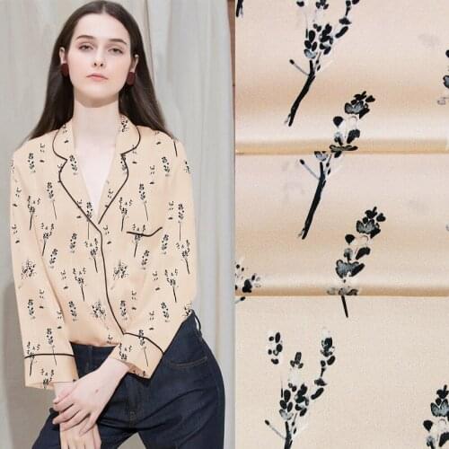 135CM Wide 19MM Print Stretch Smooth Nude Color Silk Satin Fabric Good for Summer Dress Skirt Shirt Pants JH016