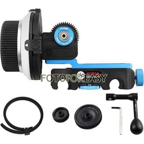 FOTGA DP3000 DSLR Quick Release Clamp Follow Focus for 15mm Rod+Speed Crank+Gear