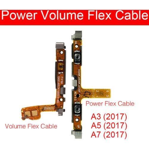 Volume & Power Flex Cable For Samsung Galaxy A3 A5 A7 2017 SM-A320F A520F A720F Switch On/off Power Audio Down And Up Control