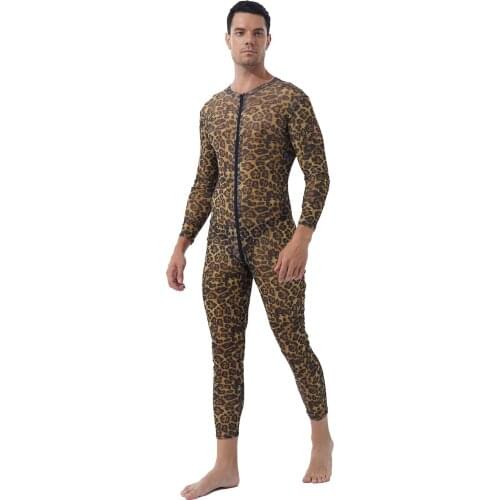 Hot Gay Men Erotic Lingerie Jumpsuit Stockings Transparent Mesh Bodystocking Fishnet See-through Babydoll Bodysuit Underwear