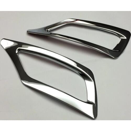 Chrome REAR Foglight Fog Light Lamp Cover Reflector Garnish Kit For Toyota RAV4 RAV 4 2014 2015 2016 2017 Styling