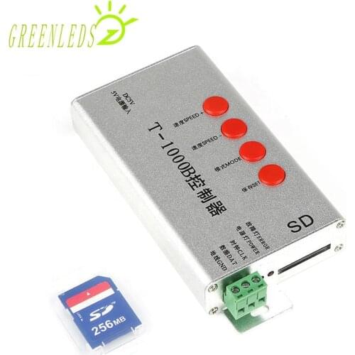 LED Pixel RGB Color T1000B Controller DC5-24V Full Color Controller with High Quality 3 Years Warranties