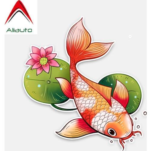 Aliauto Beautiful Car Sticker Carp Decor Accessories PVC Decal Cover Scratches for Skoda Volvo Honda Civic Mitsubishi ,16cm*15cm