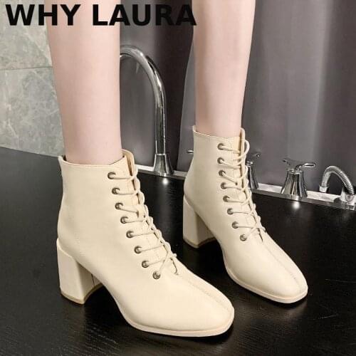 Hot womens ankle boots PU leather 35-39 foot womens boots round toe Chelsea boots high heel warm fashion boots