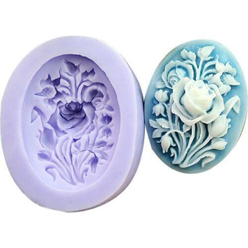 Luyou Rose Flower Shape Silicone Fondant Molds 3D Silicone Chocolate Mould Cake Decor For Cake Fondant Bakeware Tools FM002