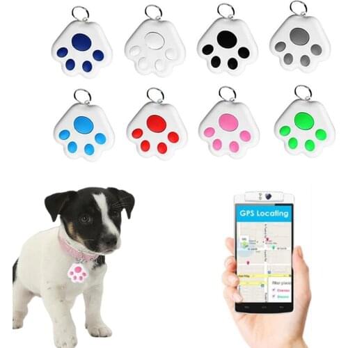 Mini Anti Lost Alarm Pet Supplies with Box Dog Cat Smart Gps Tracker Device Anti-lost Bluetooth Gps Tracker Cute Paw Key Finder
