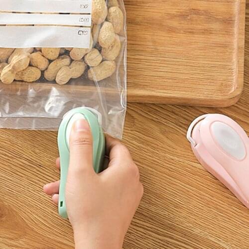 Mini Home Sealing Bag Clips Heat Sealing Machine Ceramic Impulse Vacuum Bag Sealer Capper For Portable Packing Plastic Bag Clip
