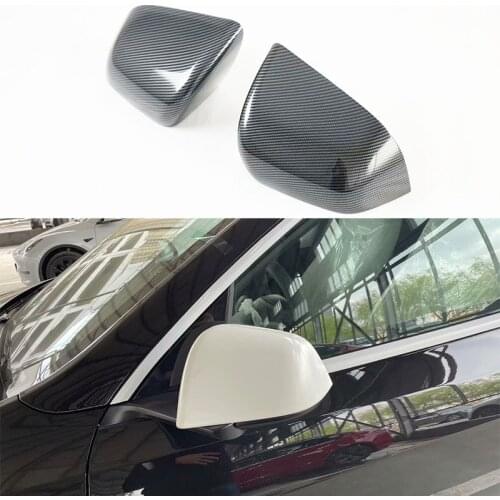 ABS Door Side Wing Mirror Rearview Overlay Rear View Cover Car Styling For Tesla Model Y 2021