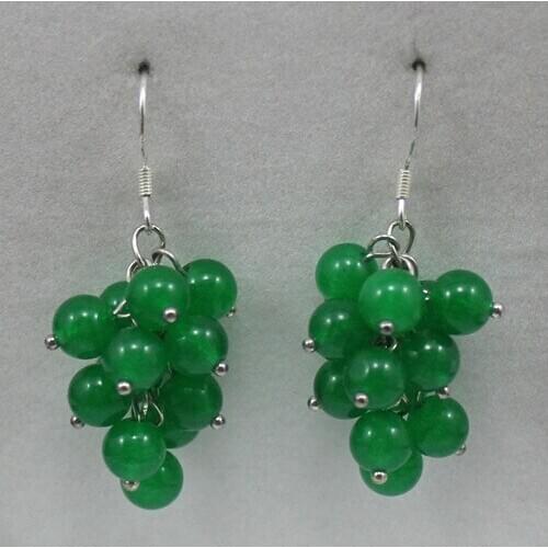 Latest Grape-shape Natural jade Earring ER00131