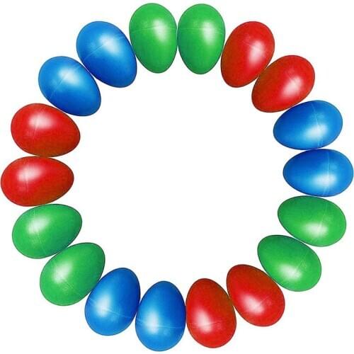 New 18pcs Egg Shakers Plastic Egg Music Shakers for Kids Maracas Eggs Percussion Toys