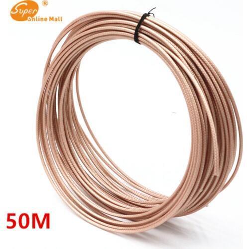 50meters/lot 164ft New arrivals RG316 RG-316 cable Wires RF coaxial Cable 50 Ohm for Connector Shielded Cable