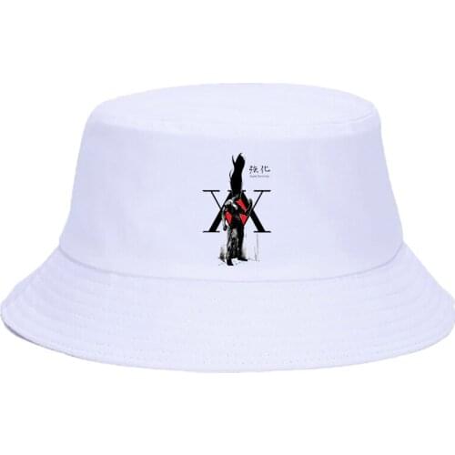 21s Japanese Anime Hunter X Hunter Hat Women Men Panama Bucket Cap The Design Flat Harajuku Kawaii Killua Funny Hisoka Sun hat
