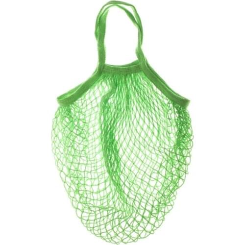 Portable Cotton Shopping Mesh Bag Ecology Reusable Short Handle Grocery Bags