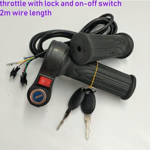 Twist Throttle With Lock+Reverse/Light On-Off/3speed Switch Accelerator For Electric Bike MTB Tricycle Motorbike Handle Grips