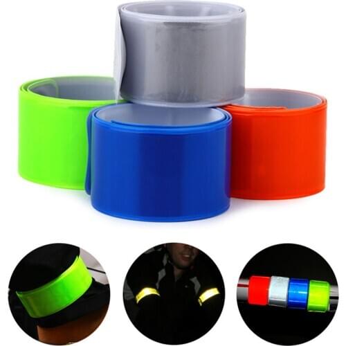 Running Fishing Warning Safety Elasticated Armband Wristband Cycling Reflective Strip Bike Pants Ankle Leg Strap Reflector Tape