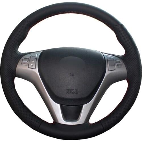 DIY Hand Sewing Car Steering Wheel Cover Wrap Suede Cow Leather For Hyundai Genesis Coupe 2010 2011 2012 2013 2014 2015 2016