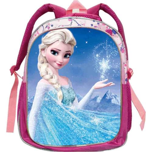 Girls Princess Elsa anna School Bag Pink Lovely Girls Backpacks kids kindergarten School Bag Breathable Quality backpack