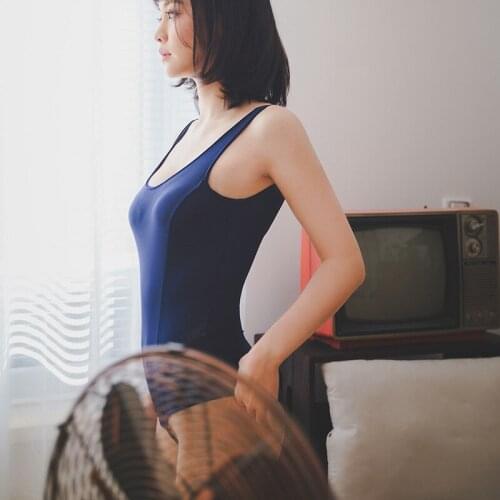 One-piece Swimsuit Adult Sexy Underwear Japanese Campus Thin Section Silky Dead Reservoir Water Open Crotch or Not Open Crotch