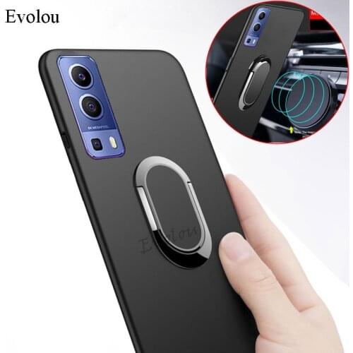 Ultra-thin Silicone Ring Holder Cover For Vivo IQOO Z3 NEO 5 U3 5 Pro Z1X Magnetic Bracket Phone Case For IQOO NEO 3 5G 4G Z3i