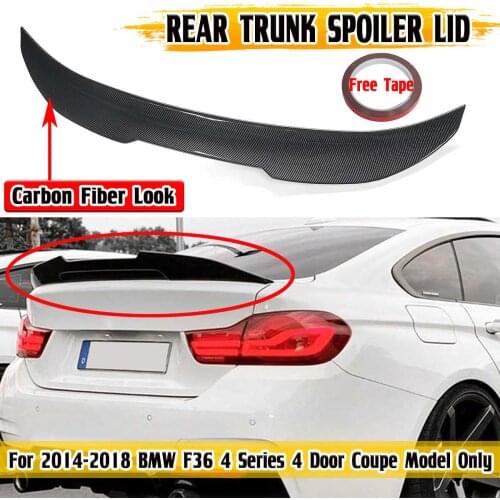 High Quality F36 Car Rear Trunk Boot Lip Spoiler Wing Lip PSM Style For BMW F36 4 Series 4 Door Gran Coupe Model 2014-2018