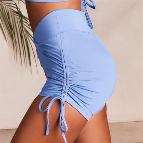 Womens Drawstring Sports Shorts Athletic Gym Workout Fitness Yoga Leggings High Waist Scrunch Butt Sexy Running Sportwear