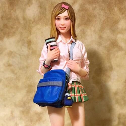 1/20 Japanese girl student, Resin Model figure GK, Japanese real person theme, Unassembled and unpainted kit