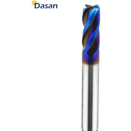 1PCS End Mill 8mm Long 75mm HRC65 Tungsten Carbide CNC Milling Nose Radius 0.5mm Cutters for work material steel wood plastic