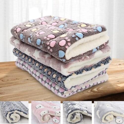 1Pcs Keep Warm Pet Soft Fleece Pad Thickened Blanket Bed Mat Sofa Cushion Pet Supplies Home Rug